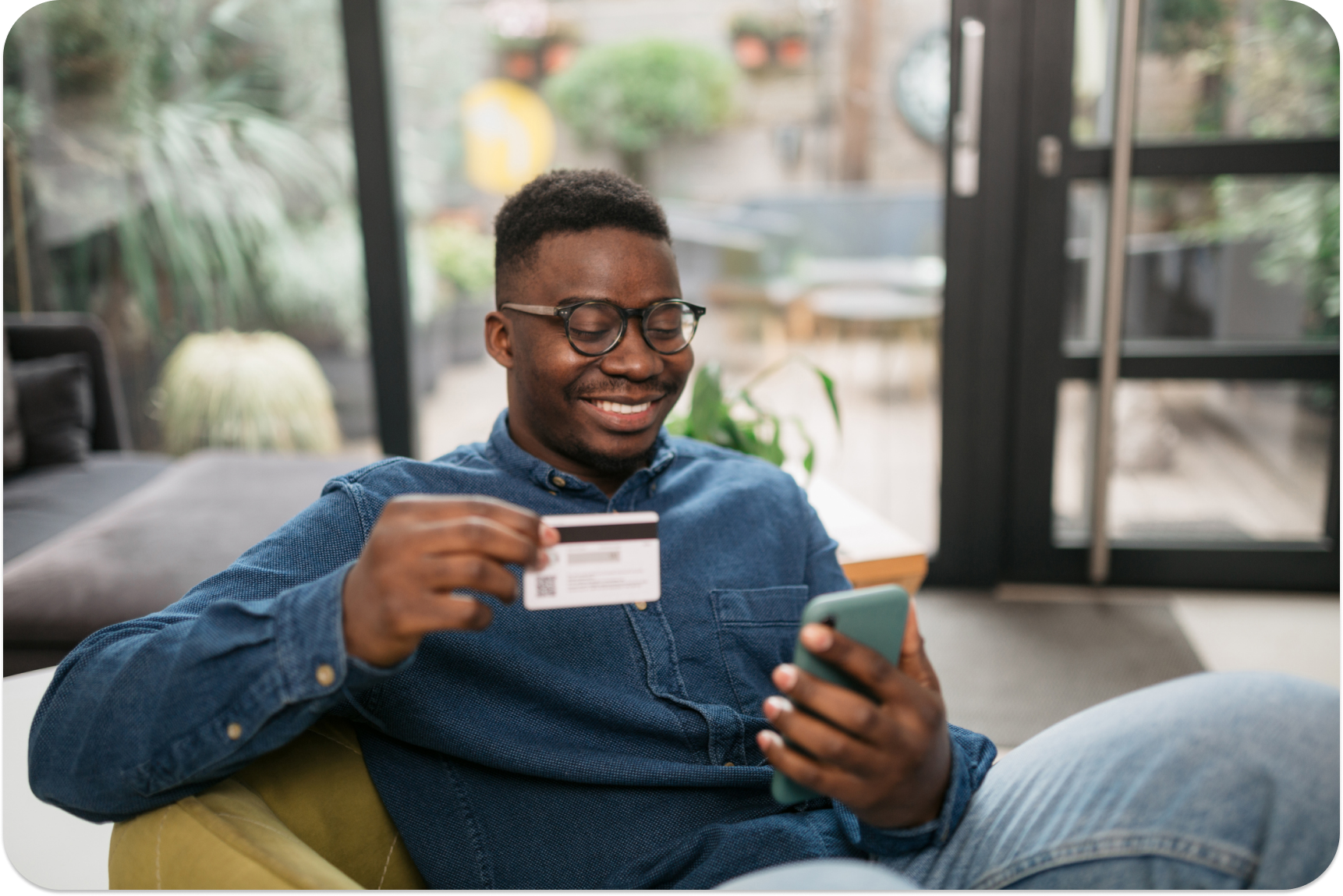 Happy man on Cellphone