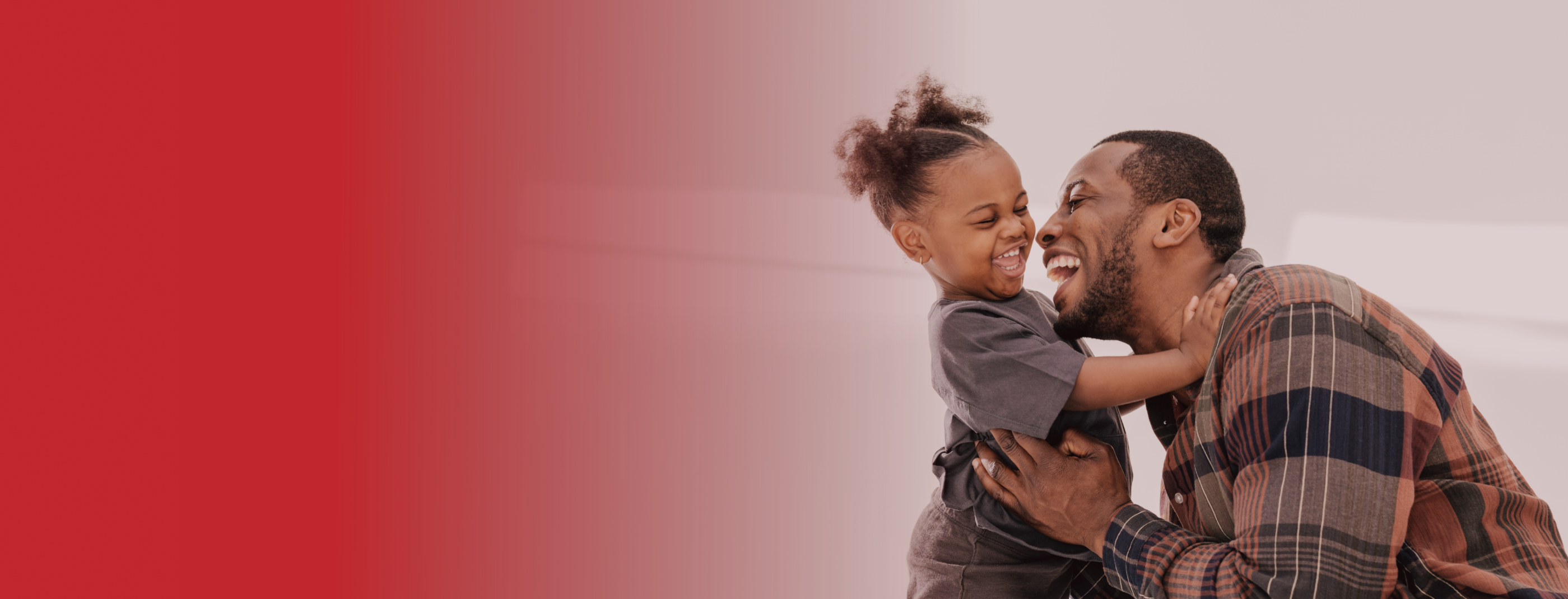 happy man holding hugging his daughter